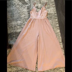 Blush Pink Jumpsuit with Wide/Parachute Pant